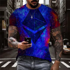 Abstract T shirt Men Psychedelic Shirt Print Harajuku T-shirts 3d Retro Funny T shirts