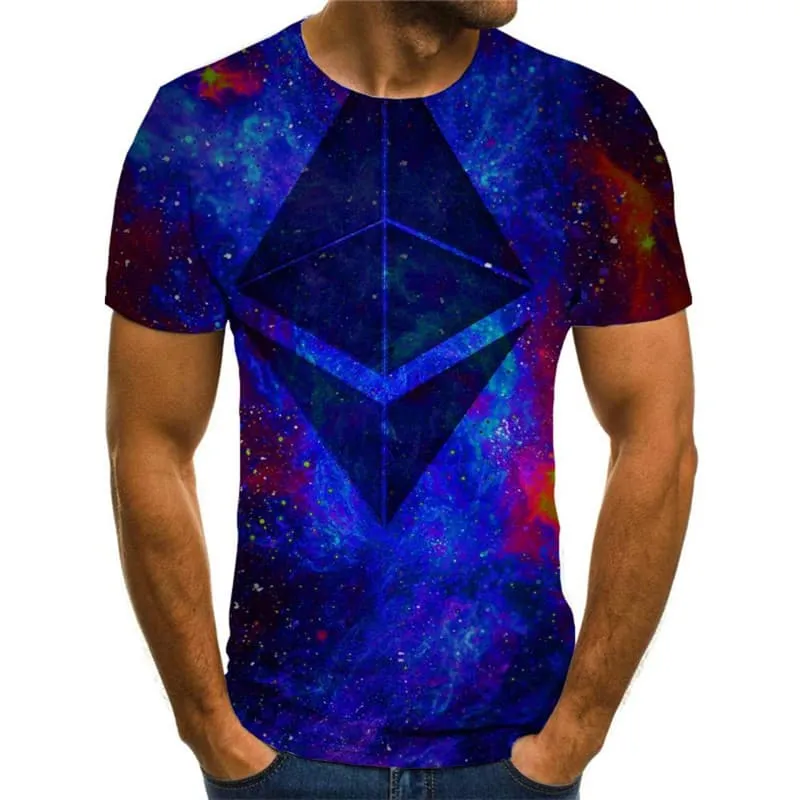 Abstract T shirt Men Psychedelic Shirt Print Harajuku T-shirts 3d Retro Funny T shirts