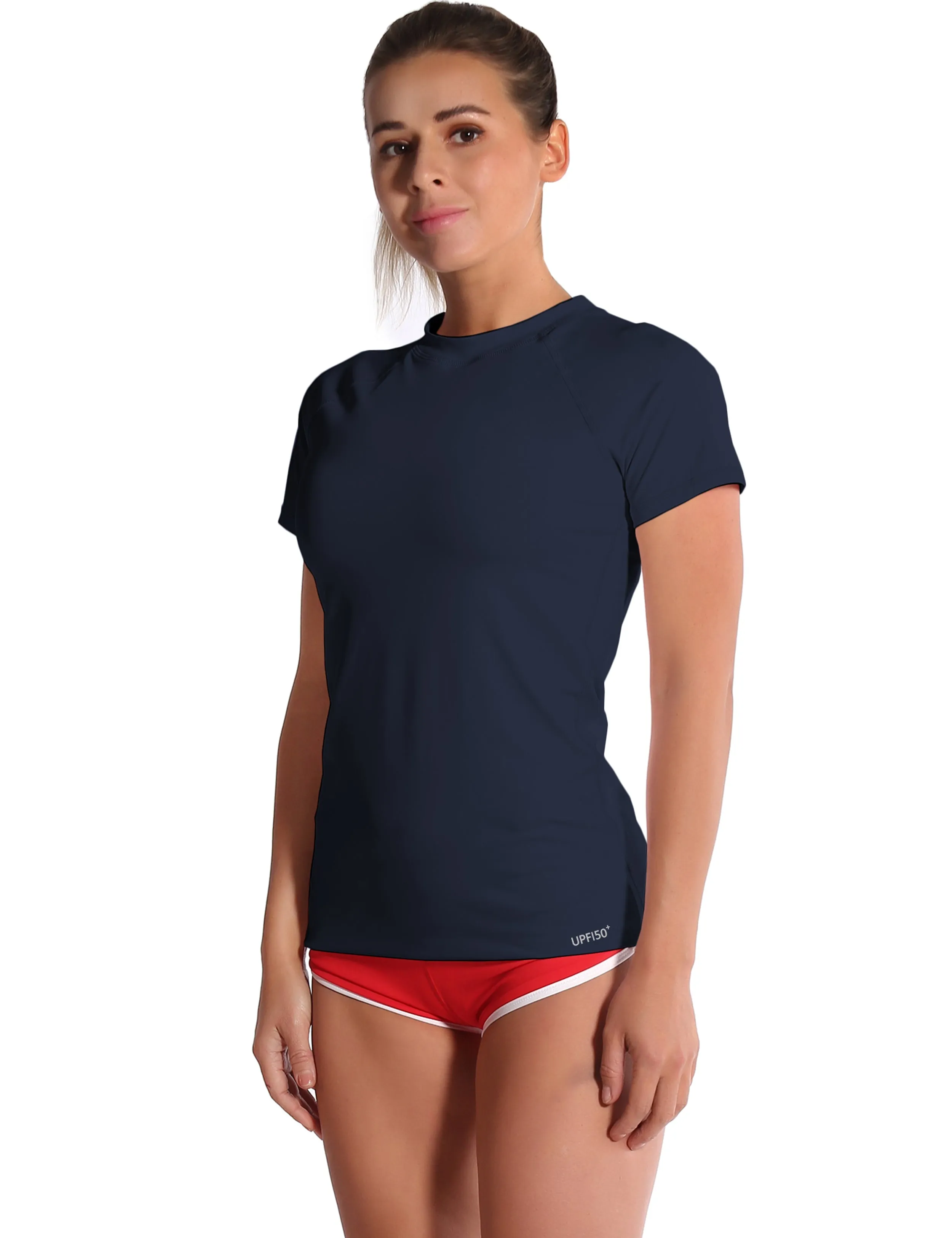 BUBBLELIME 84P/16S Short Sleeve Rashguard for Women_Jogging