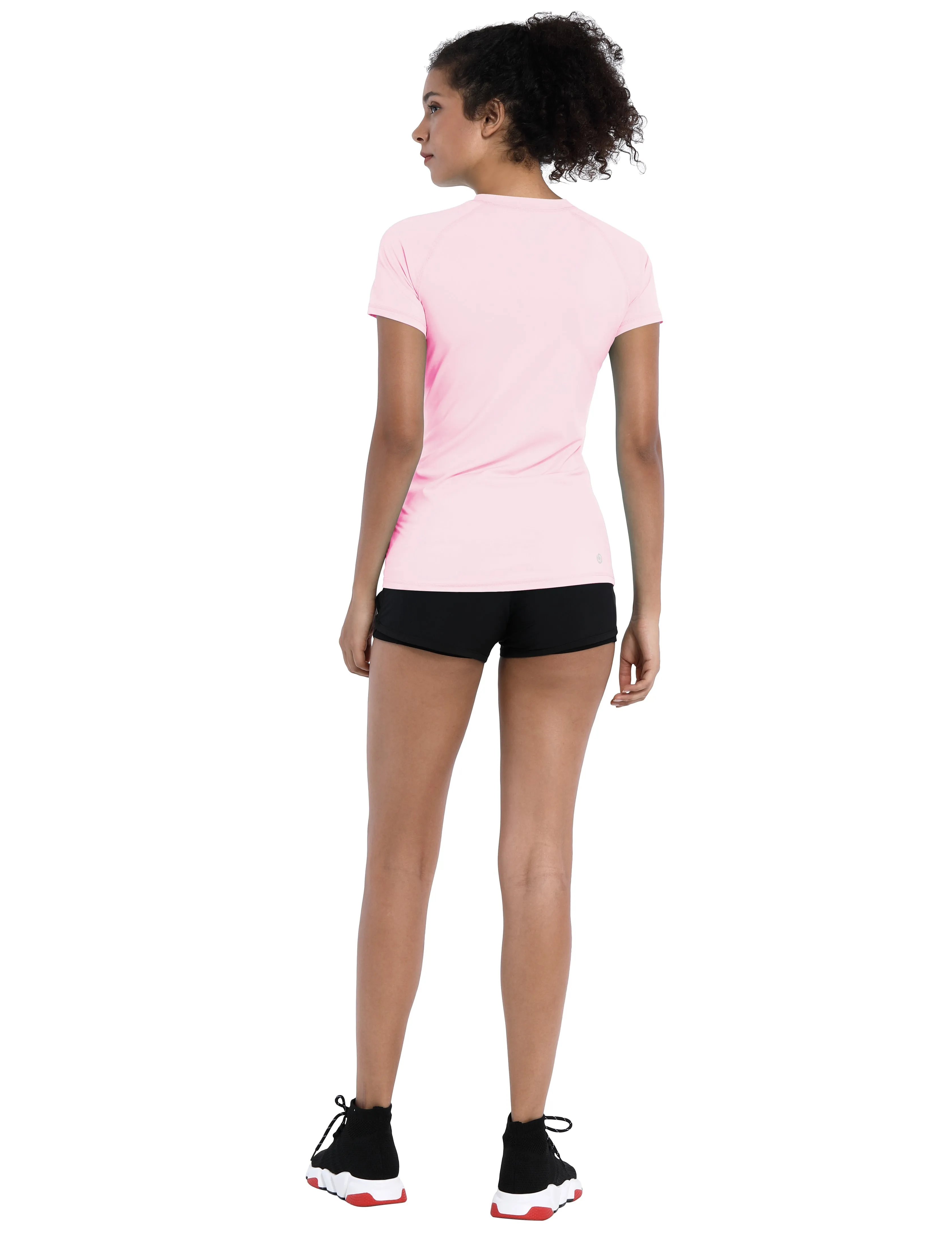 BUBBLELIME 84P/16S Short Sleeve Rashguard for Women_Jogging