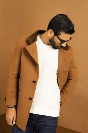 Camel Botton Down Coat