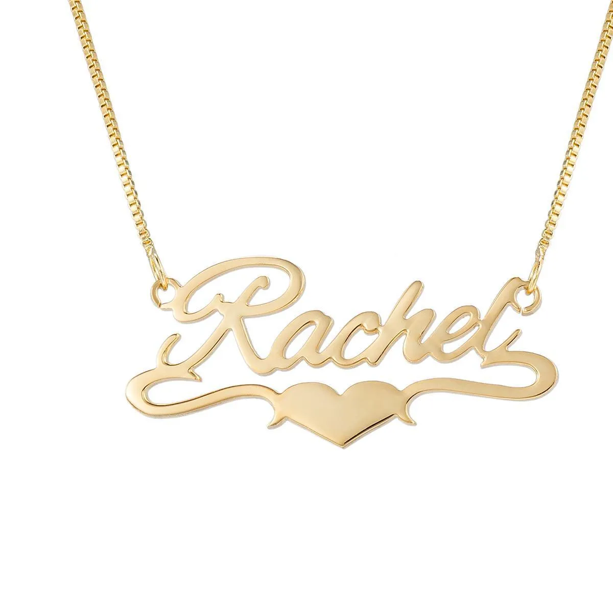 Customizable Heart Name Necklace