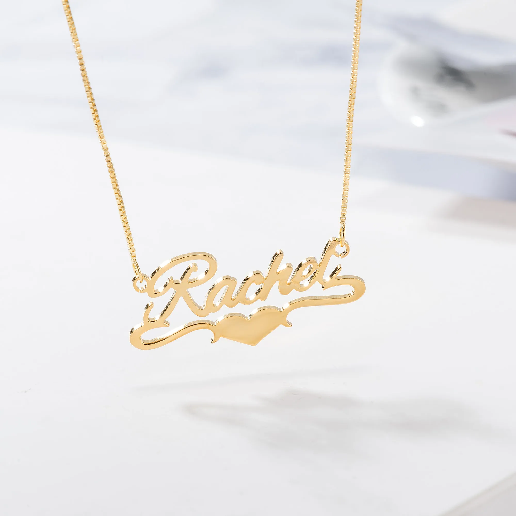 Customizable Heart Name Necklace