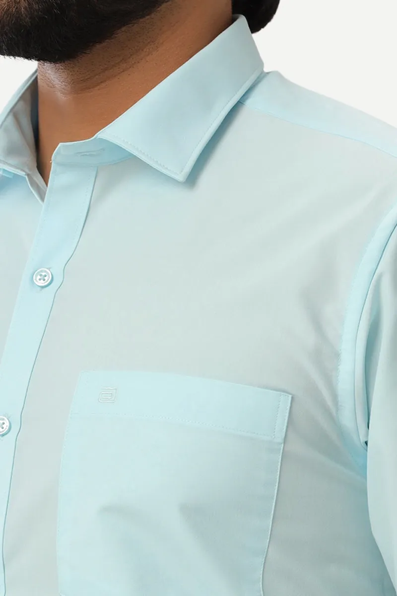 Denmark - Light Sky Blue Formal Shirts for Men | Ariser