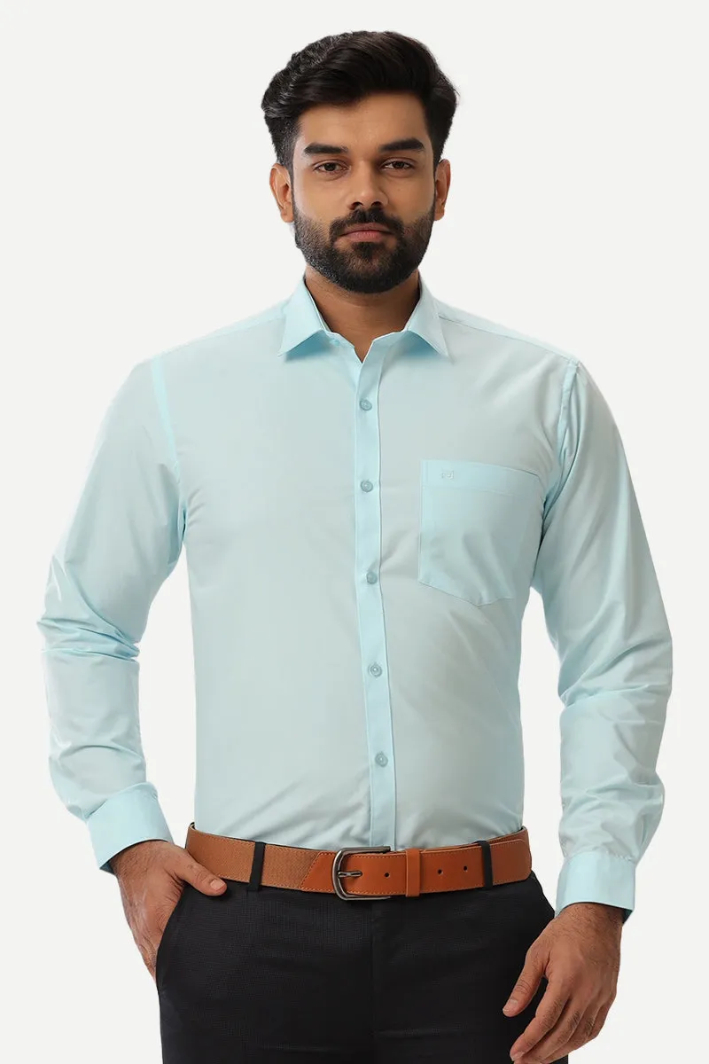 Denmark - Light Sky Blue Formal Shirts for Men | Ariser