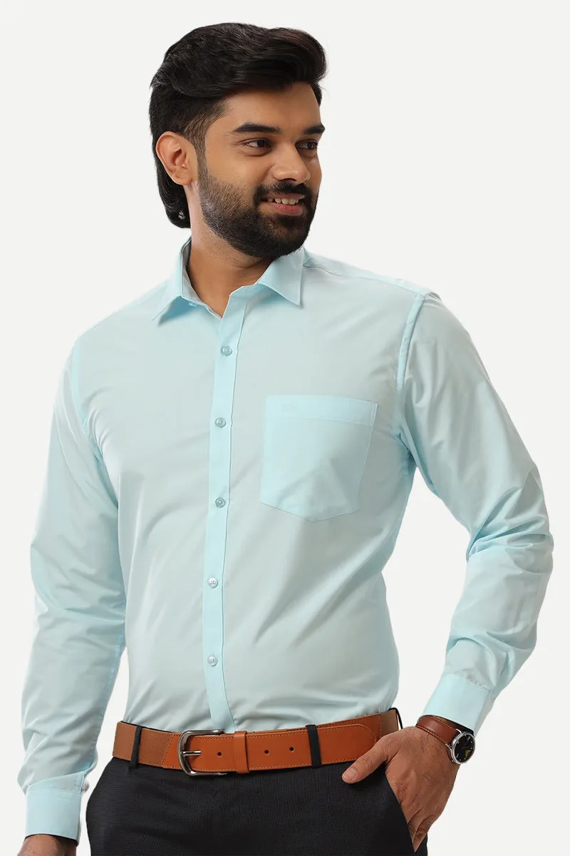 Denmark - Light Sky Blue Formal Shirts for Men | Ariser