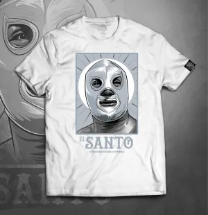 EL ENMASCARADO DE PLATA WHITE T-SHIRT