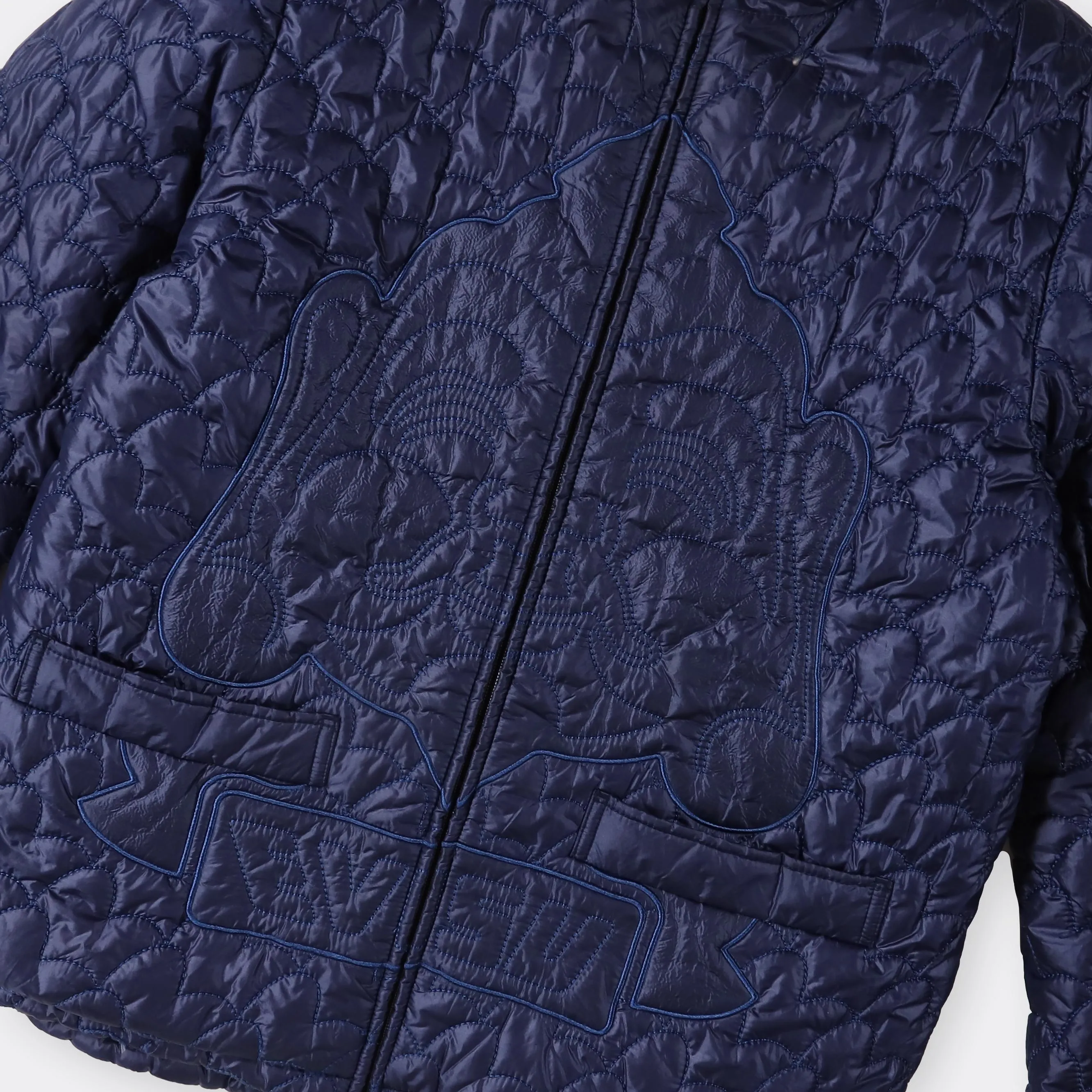 Evisu Vintage Reversible Puffer Coat - Medium