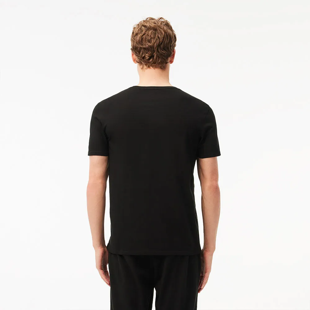 Lacoste 3 Pack Crew T-Shirt Black