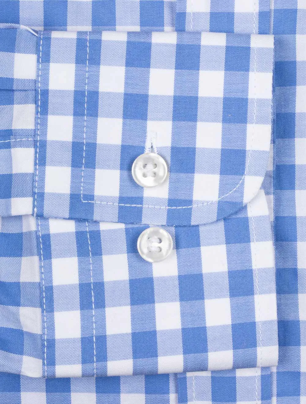 Light And Soft Gingham Shirt Blue