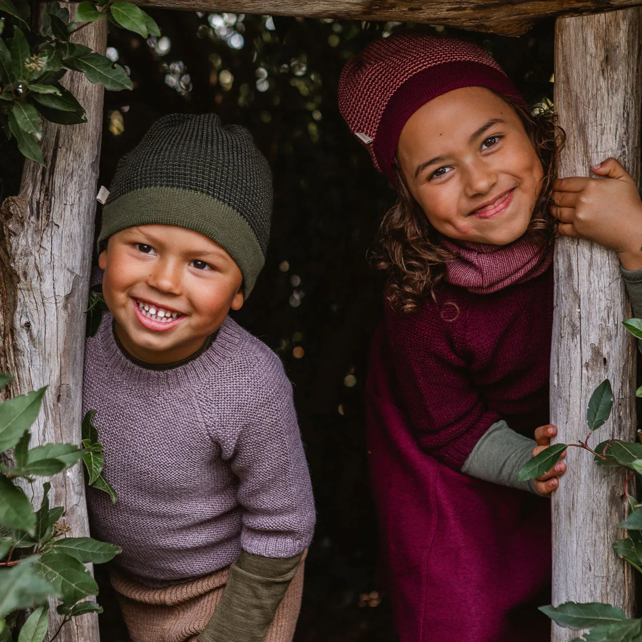 Lise Sweater in Baby Alpaca - Aubergine (1-7y)