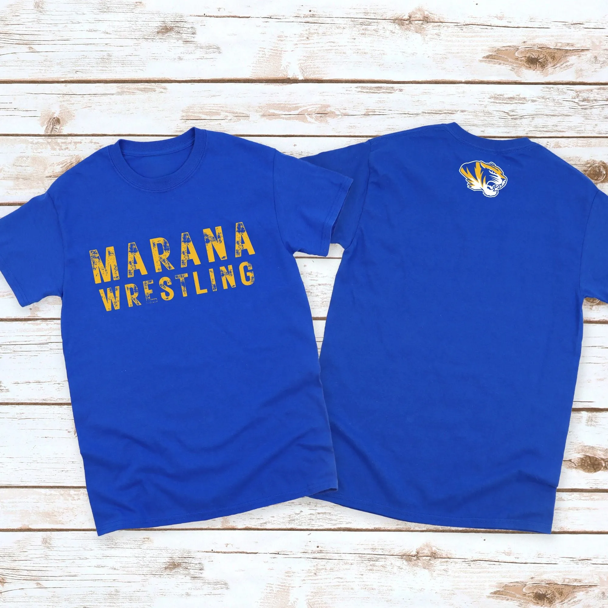 Marana Tigers Wrestling Design #2 Next Level Super Soft Cotton T-Shirt or Dri-Fit Performance T-shirt Unisex and Youth