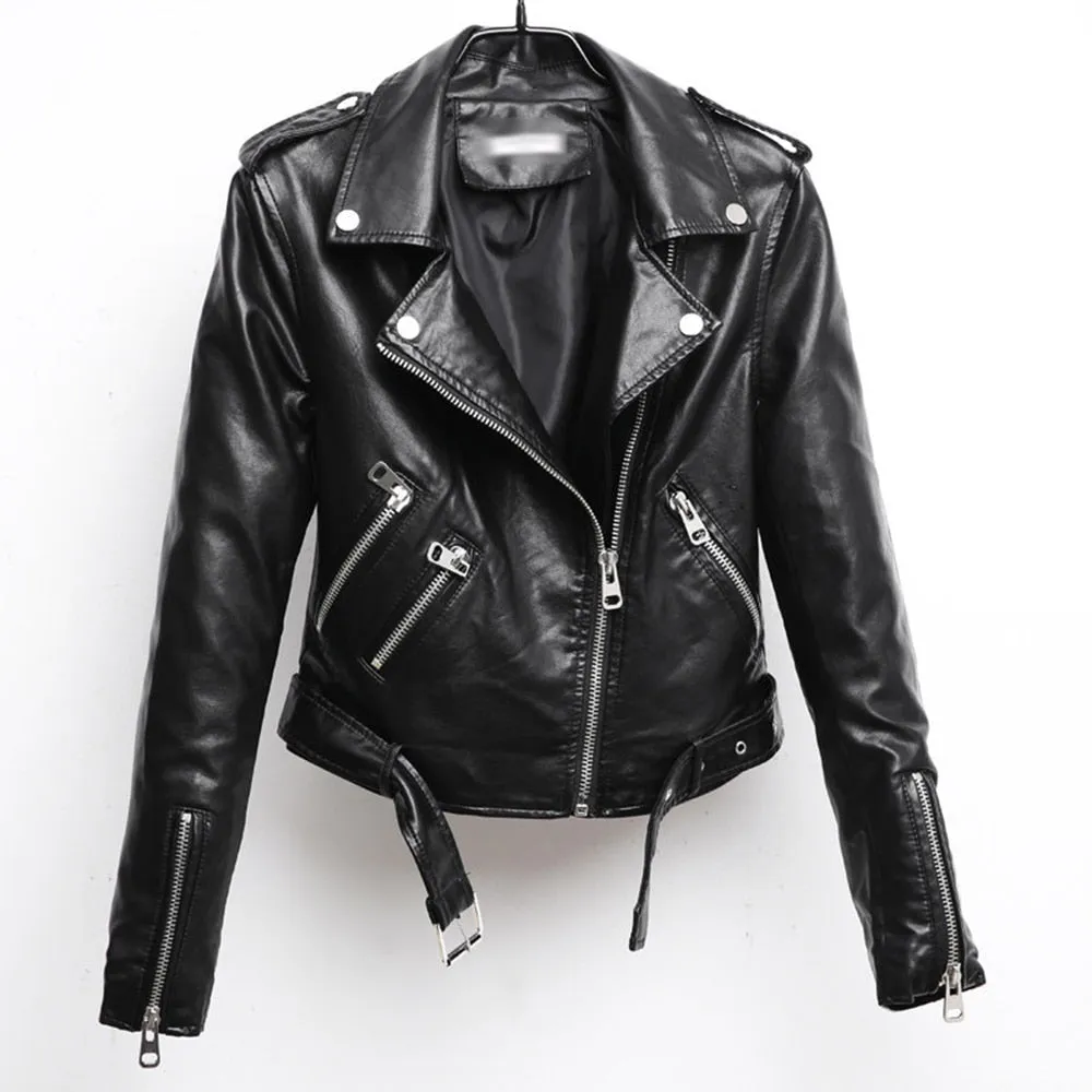 Punk Pu Leather Moto Jacket