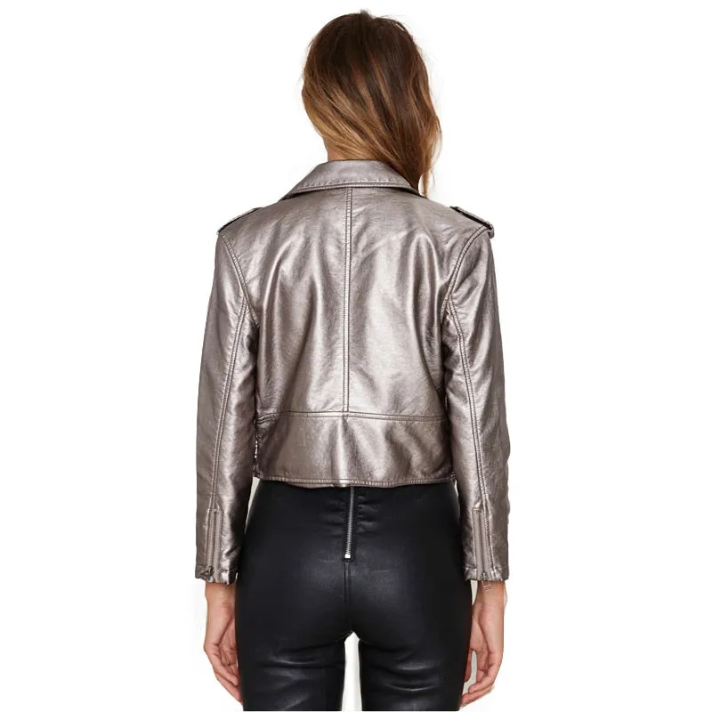 Punk Pu Leather Moto Jacket