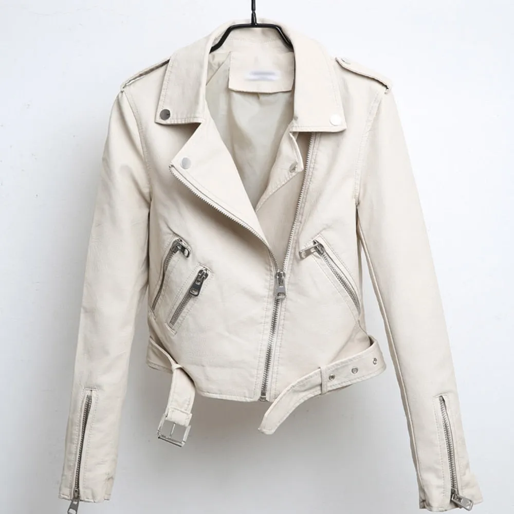 Punk Pu Leather Moto Jacket