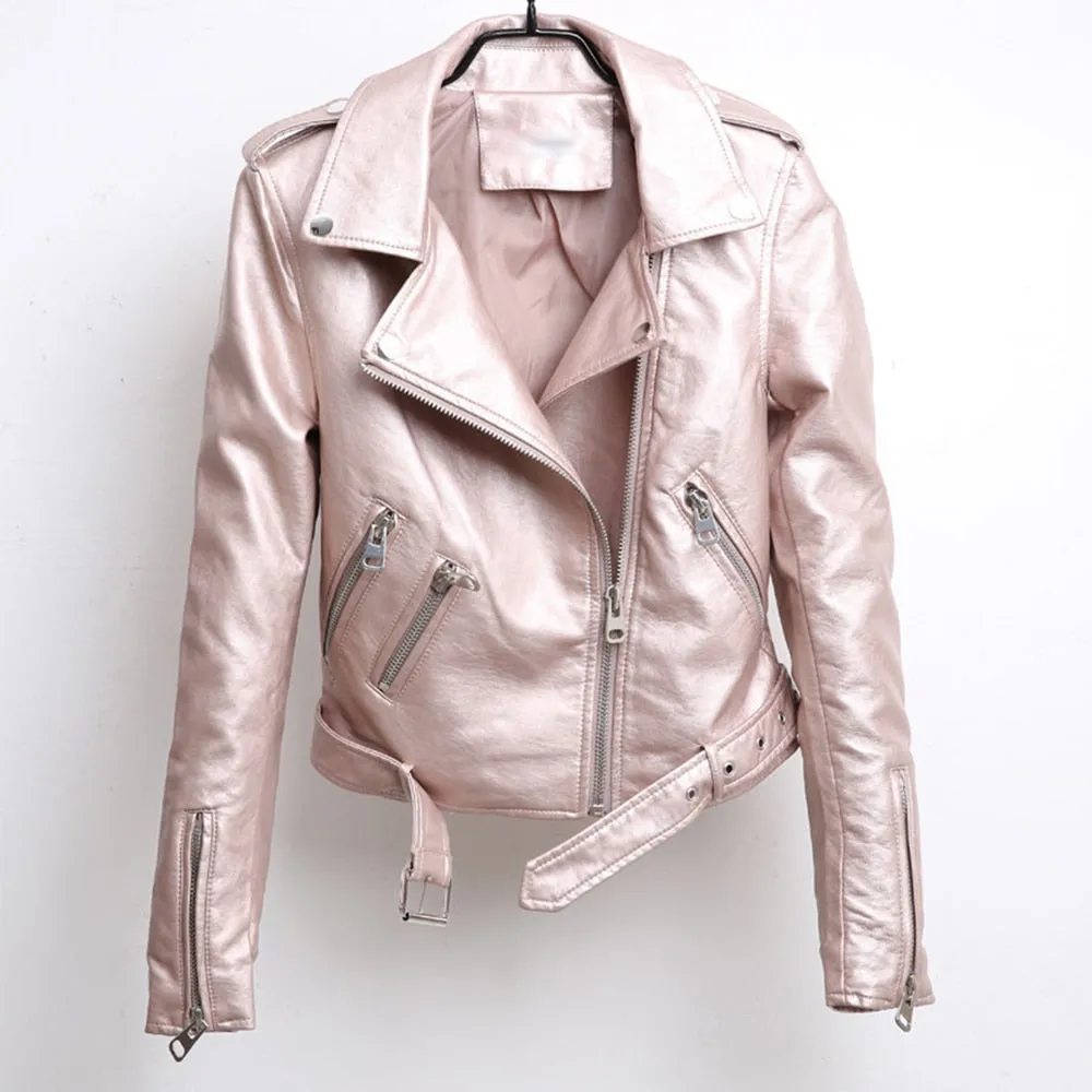 Punk Pu Leather Moto Jacket