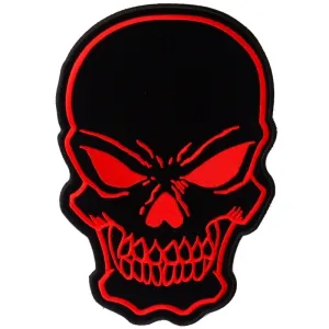 Red Skull Embroidered Iron on Patch