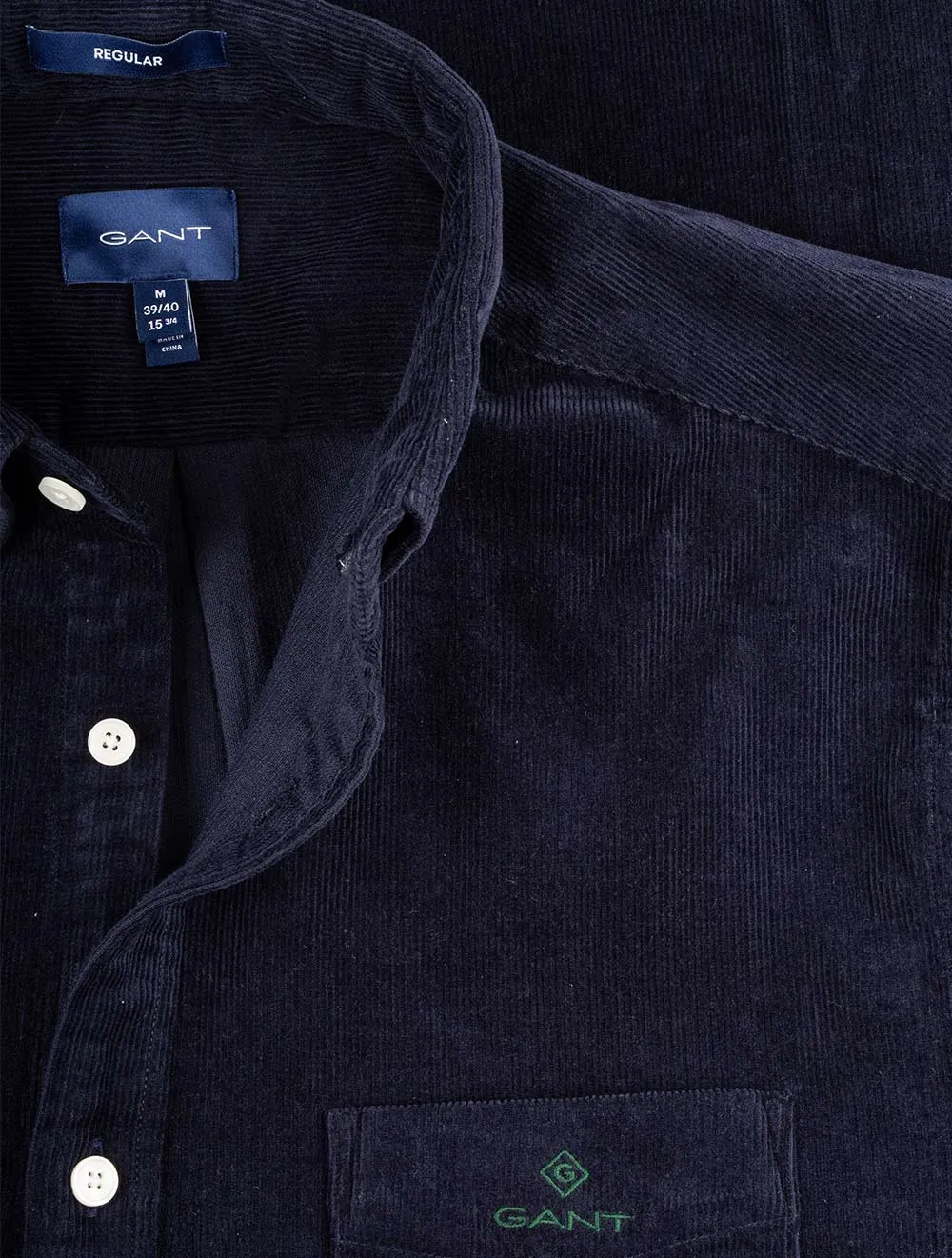 Regular Fit Corduroy Shirt Evening Blue