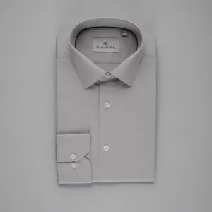 Solid Grey Cotton Shirt