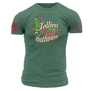 This Side of the Nuthouse T-Shirt - Heather Forest Green