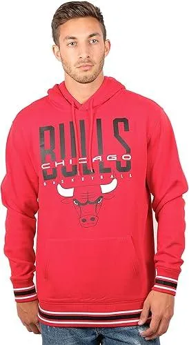 Ultra Game NBA Official Men’s Soft Fleece Hoodie Pullover Sweatshirt - Unisex, Chicago Bulls|Chicago Bulls