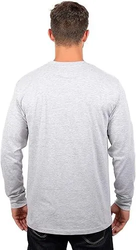 Ultra Game NBA Official Men’s Super Soft Supreme Long Sleeve T-Shirt - Unisex, Detroit Pistons, Heather Gray|Detroit Pistons