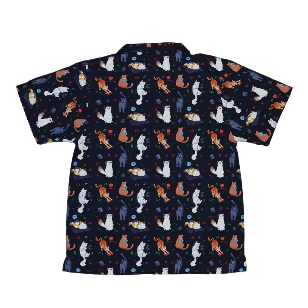 Video Game Cats Dark Youth Hawaiian Shirt