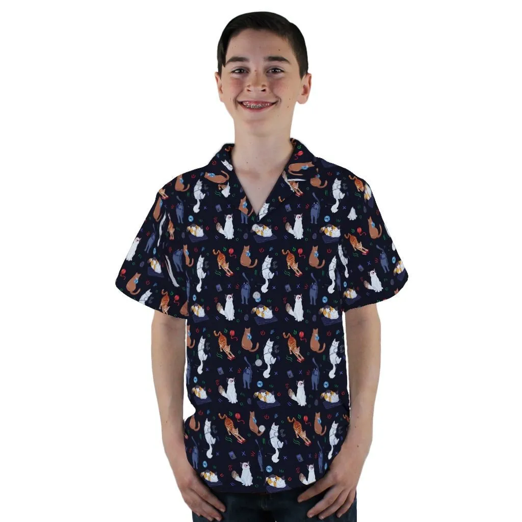 Video Game Cats Dark Youth Hawaiian Shirt